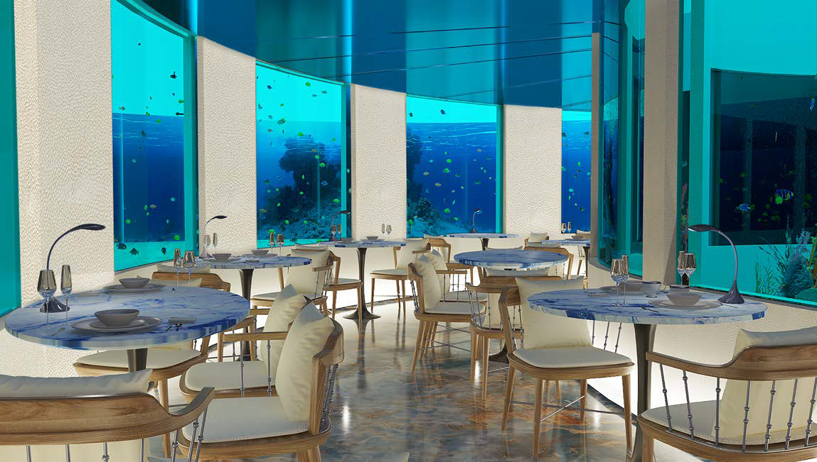 Only Blu · Underwater fine-dining